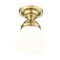 Z-Lite Vaughn Flush Mount, 1-Light, 6 In.W x 9 In.H, Luxe Gold/Matte Opal 735F1-LG - alternate 6